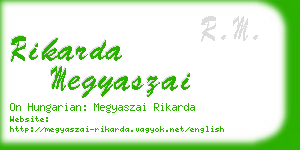 rikarda megyaszai business card
